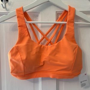 NWT Lululemon Free to be Serene Bra, size 6 C/D cup, color Orange Soda